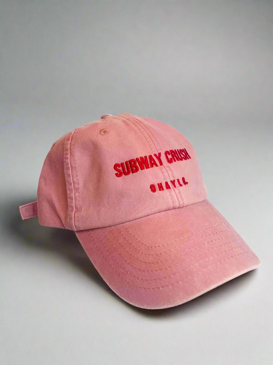 Vintage 'Subway Crush' Baseball Cap - Pink