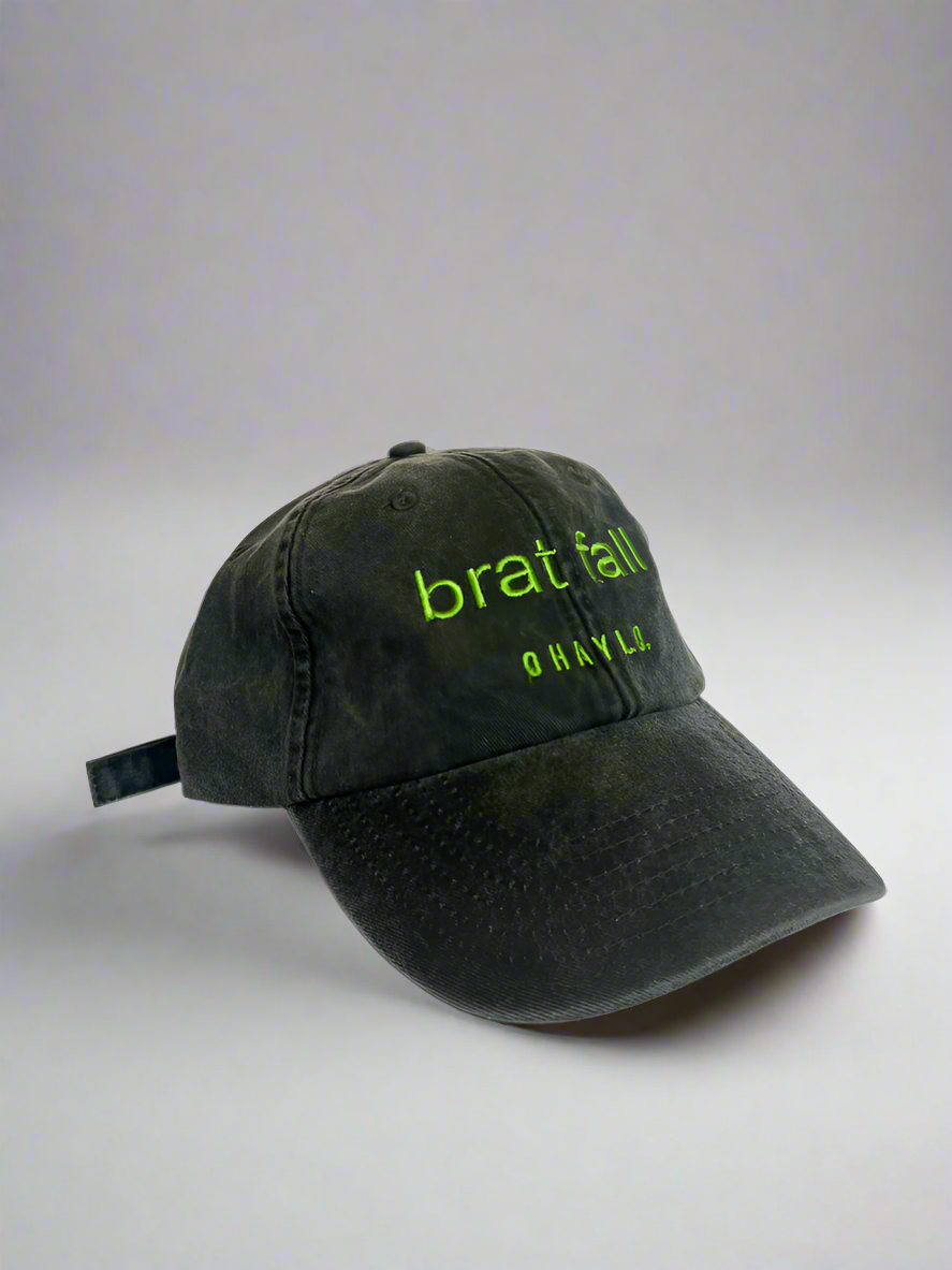 Vintage 'Brat Fall' Cap - Washed Black