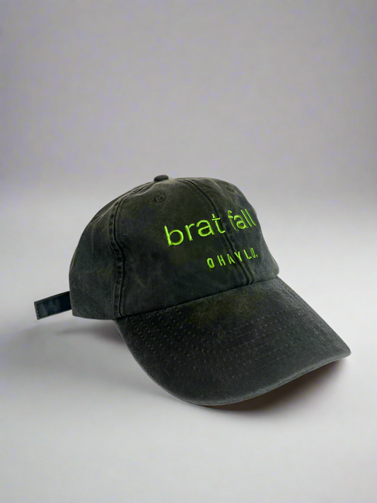 Vintage 'Brat Fall' Cap - Washed Black