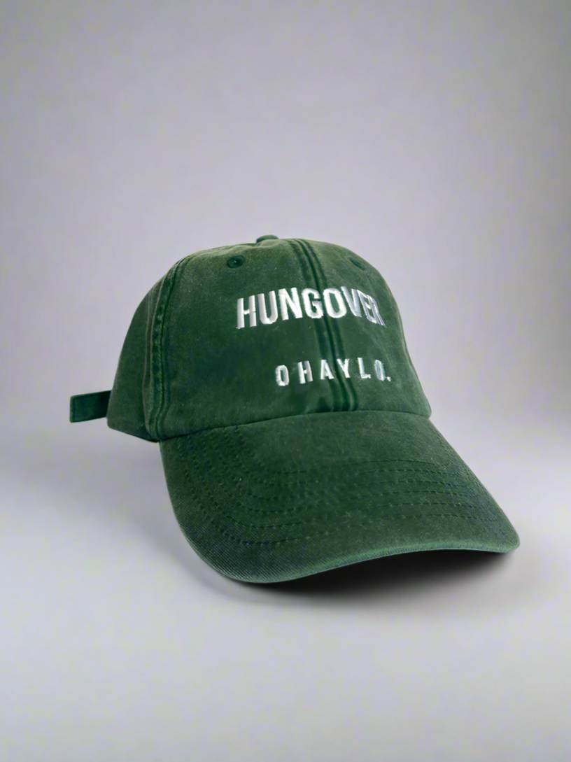 Vintage 'Hungover' Cap - Green